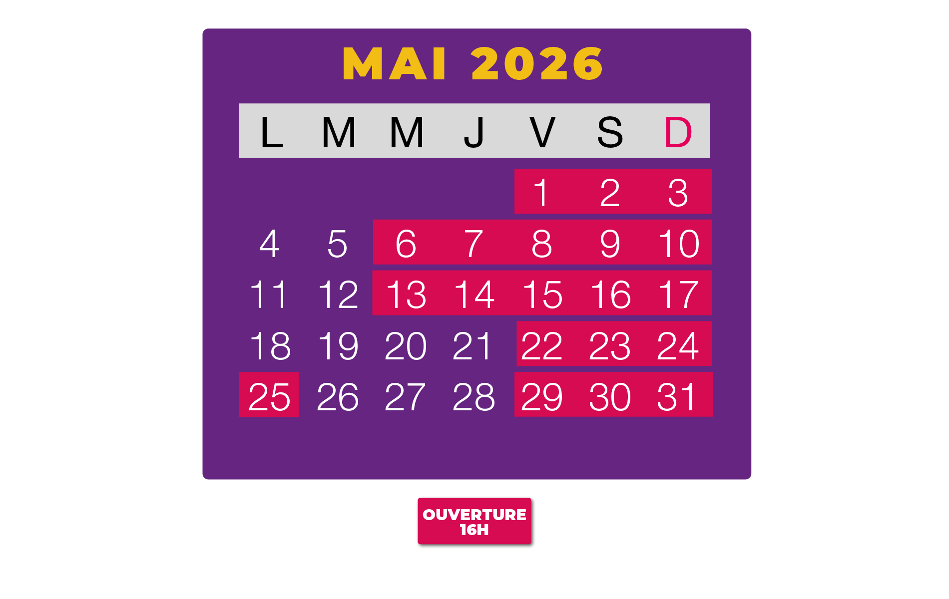 Luna Park Calendrier