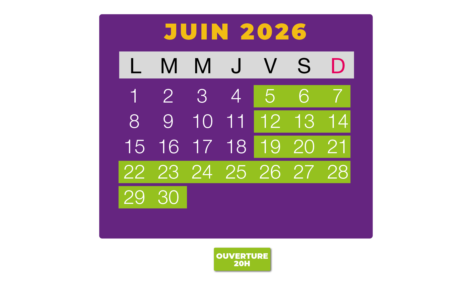 Luna Park Calendrier